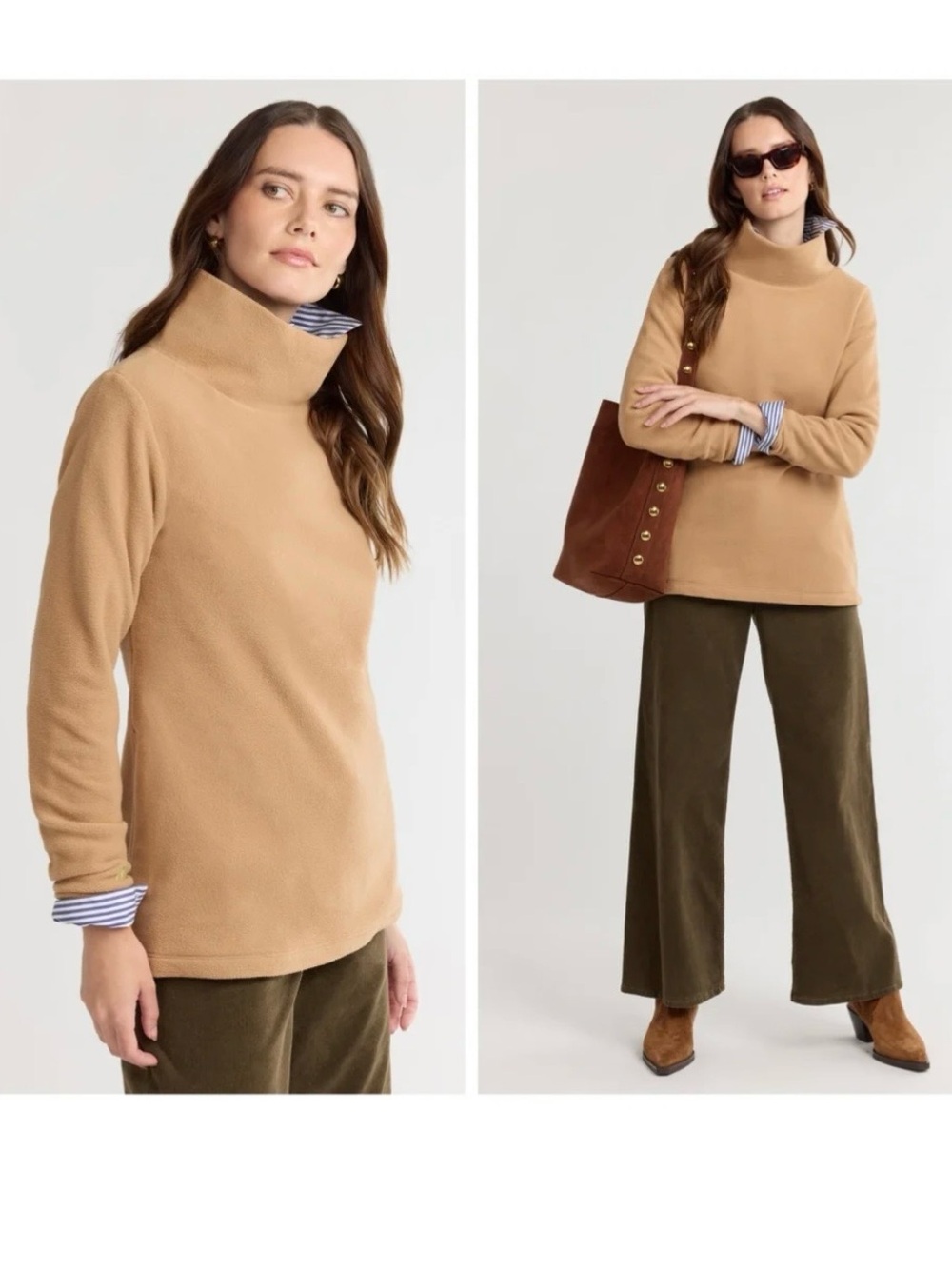 Dudley Stephens Camel Cobble Hill Turtleneck